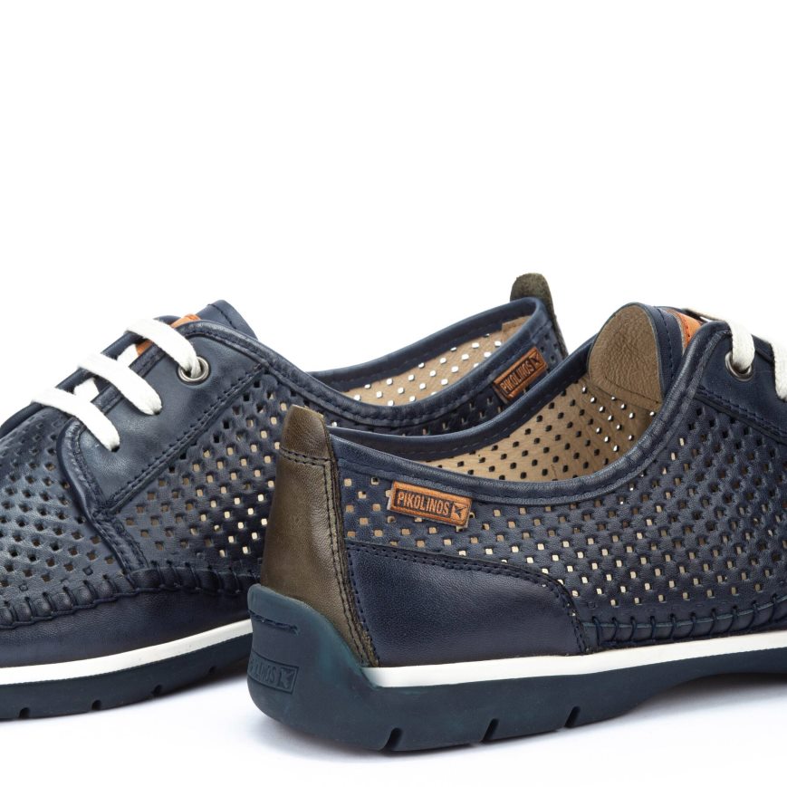 Men's Pikolinos MARBELLA Boat Shoes Blue | NZ B5QA219